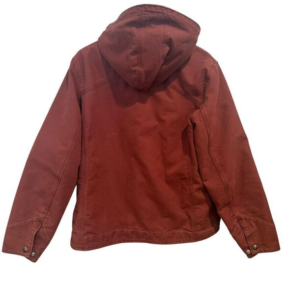 Carhartt Sandstone Berkley Sherpa Lined Canvas Hooded Barn Coat Size S (4/6) - Picture 3 of 12